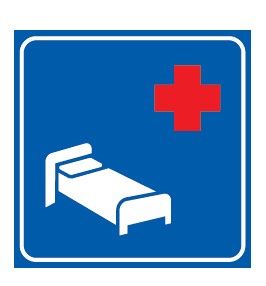 Cartello 40x40 cm Alluminio Scatolato Classe 1 OSPEDALE