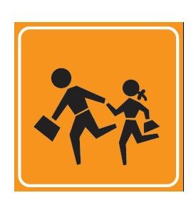 Cartello 40x40 cm Alluminio Scatolato Classe 1 SCUOLABUS
