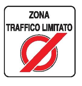 Cartello 40x40 cm Lamiera Scatolata Classe 1 FINE ZONA A TRAFFICO LIMITATO