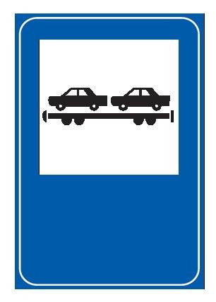 Cartello 40x60 cm Alluminio Scatolato Classe 1 AUTO SU TRENO