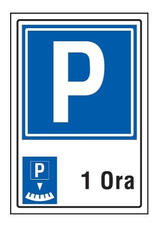 Cartello 40x60 cm Alluminio Scatolato Classe 1 PARCHEGGIO A DISCO ORARIO