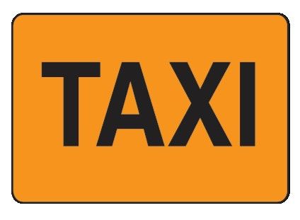 Cartello 40x60 cm Alluminio Scatolato Classe 1 TAXI