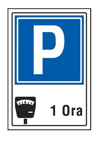 Cartello 40x60 cm Alluminio Scatolato Classe 2 PARCHEGGIO A PAGAMENTO