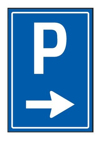 Cartello 40x60 cm Alluminio Scatolato Classe 2 PREAVVISO DI PARCHEGGIO A DESTRA