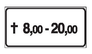 Cartello 50x25 cm Alluminio Scatolato RIFR. CL. 2 8:00-20:00 VALIDITÁ GIORNI FERIALI