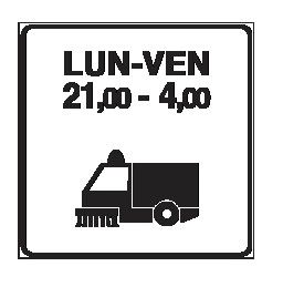 Cartello 60x60 cm Alluminio Scatolato Classe 2 PULIZIA MECCANICA DELLA STRADA