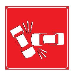 Cartello 60x60 cm Lamiera Scatolata Classe 2 INCIDENTE