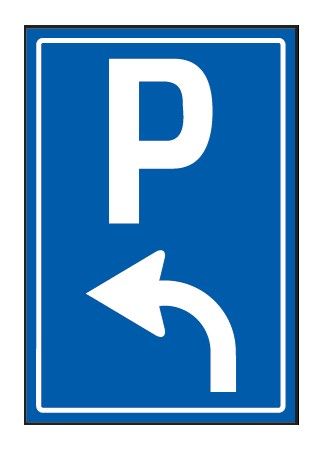 Cartello 60x90 cm Alluminio Scatolato Classe 1 PREAVVISO DI PARCHEGGIO A SINISTRA