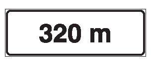 Cartello 80x27 cm Alluminio Scatolato Classe 2 DISTANZA