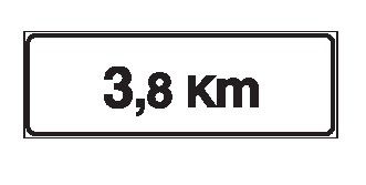 Cartello 80x27 cm Alluminio Scatolato Classe 2 DISTANZA