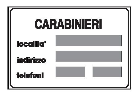 Cartello 90x60 cm Alluminio Scatolato Classe 1 CARABINIERI