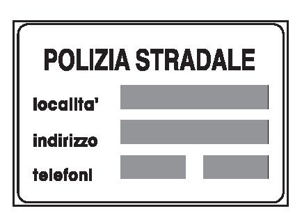 Cartello 90x60 cm Alluminio Scatolato Classe 2 POLIZIA STRADALE