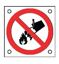 Cartello All. 60x60 mm DIVIETO DI USARE ACQUA PER SPEGNIMENTO