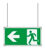 Cartello bifacciale su cavi d'acciaio 