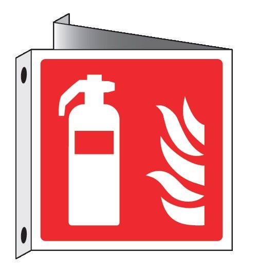 Cartello bifacciale Triangolato in All. 110x110 ESTINTORE ANTINCENDIO