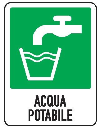 Cartello in All. 110x140 mm ACQUA POTABILE