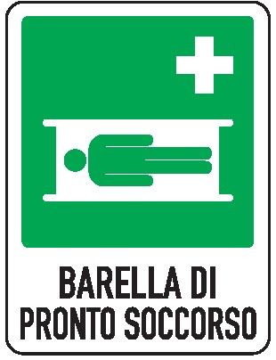 Cartello in All. 110x140 mm BARELLA DI PRONTO SOCCORSO