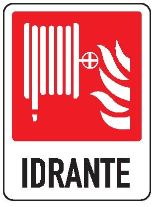 Cartello in All. 110x140 mm IDRANTE