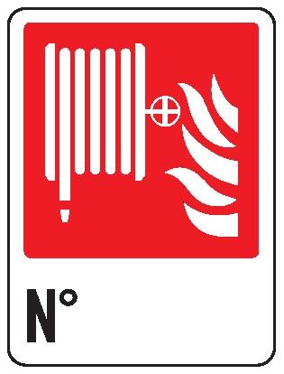 Cartello in All. 110x140 mm IDRANTE N°
