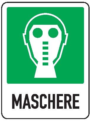 Cartello in All. 110x140 mm MASCHERE