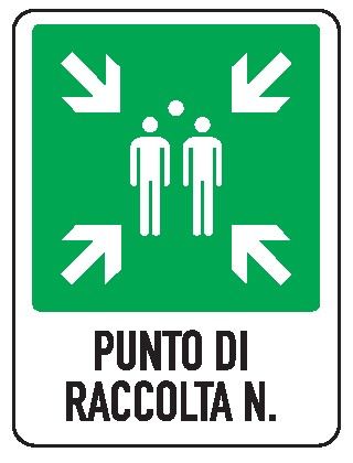 Cartello in All. 110x140 mm PUNTO DI RACCOLTA N.