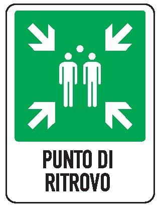 Cartello in All. 110x140 mm PUNTO DI RITROVO