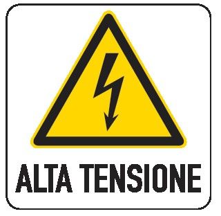 Cartello in All. 150x200 mm ALTA TENSIONE