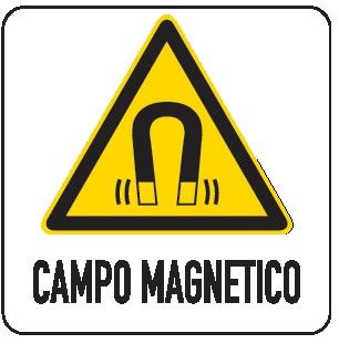 Cartello in All. 150x200 mm CAMPO MAGNETICO
