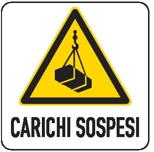 Cartello in All. 150x200 mm CARICHI SOSPESI