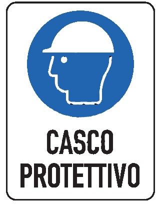 Cartello in All. 150x200 mm CASCO PROTETTIVO