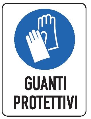 Cartello in All. 150x200 mm GUANTI PROTETTIVI