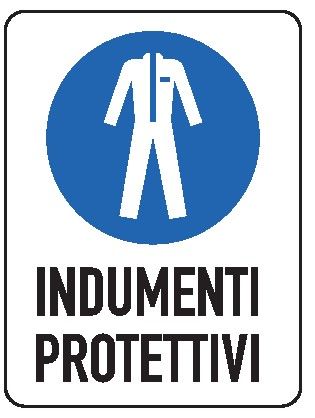 Cartello in All. 150x200 mm INDUMENTI PROTETTIVI
