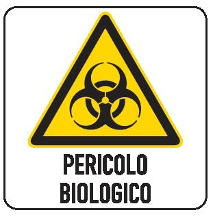 Cartello in All. 150x200 mm PERICOLO BIOLOGICO