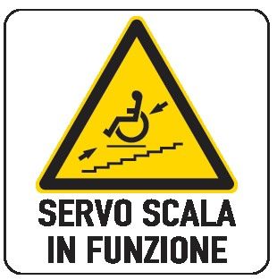 Cartello in All. 150x200 mm SERVO SCALA IN FUNZIONE