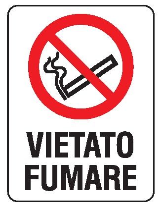 Cartello in All. 150x200 mm VIETATO FUMARE