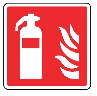Cartello in All. 155x155 mm ESTINTORE ANTINCENDIO