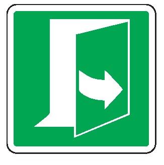 Cartello in All. 155x155 mm TIRARE VERSO DX PER APRIRE
