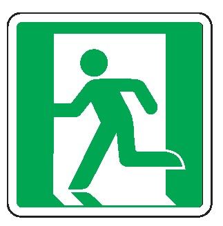 Cartello in All. 155x155 mm USCITA DI EMERGENZA A SX