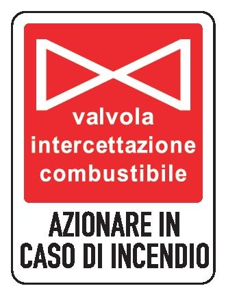 Cartello in All. 155x205 mm AZIONARE IN CASO DI INCENDIO