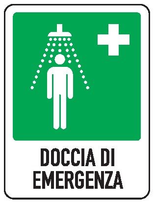 Cartello in All. 155x205 mm DOCCIA DI EMERGENZA