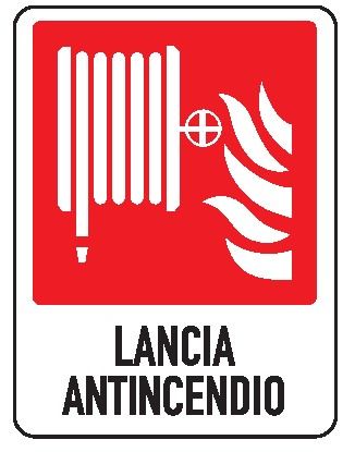 Cartello in All. 155x205 mm LANCIA ANTINCENDIO