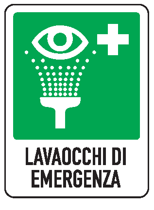 Cartello in All. 155x205 mm LAVAOCCHI DI EMERGENZA