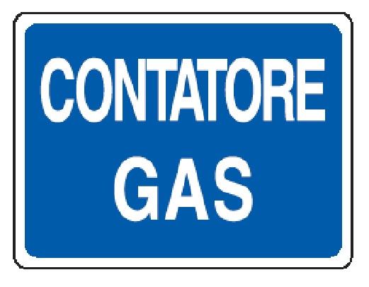 Cartello in All. 200x150 mm CONTATORE GAS