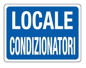 Cartello in All. 200x150 mm LOCALE CONDIZIONATORI