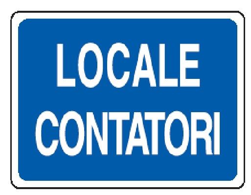 Cartello in All. 200x150 mm LOCALE CONTATORI