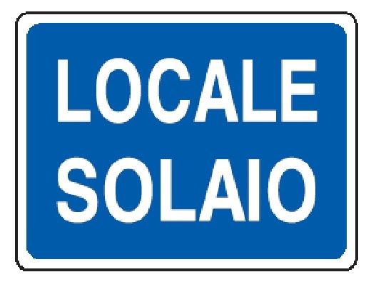 Cartello in All. 200x150 mm LOCALE SOLAIO
