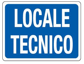 Cartello in All. 200x150 mm LOCALE TECNICO
