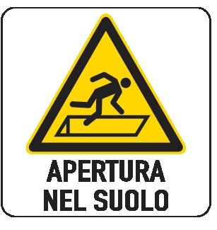 Cartello in All. 200x300 mm APERTURA NEL SUOLO