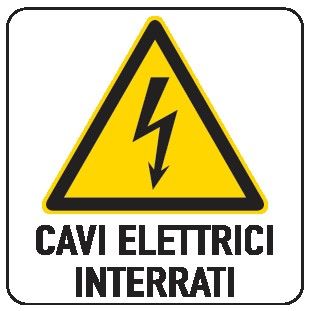 Cartello in All. 200x300 mm CAVI ELETTRICI INTERRATI