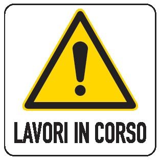 Cartello in All. 200x300 mm LAVORI IN CORSO